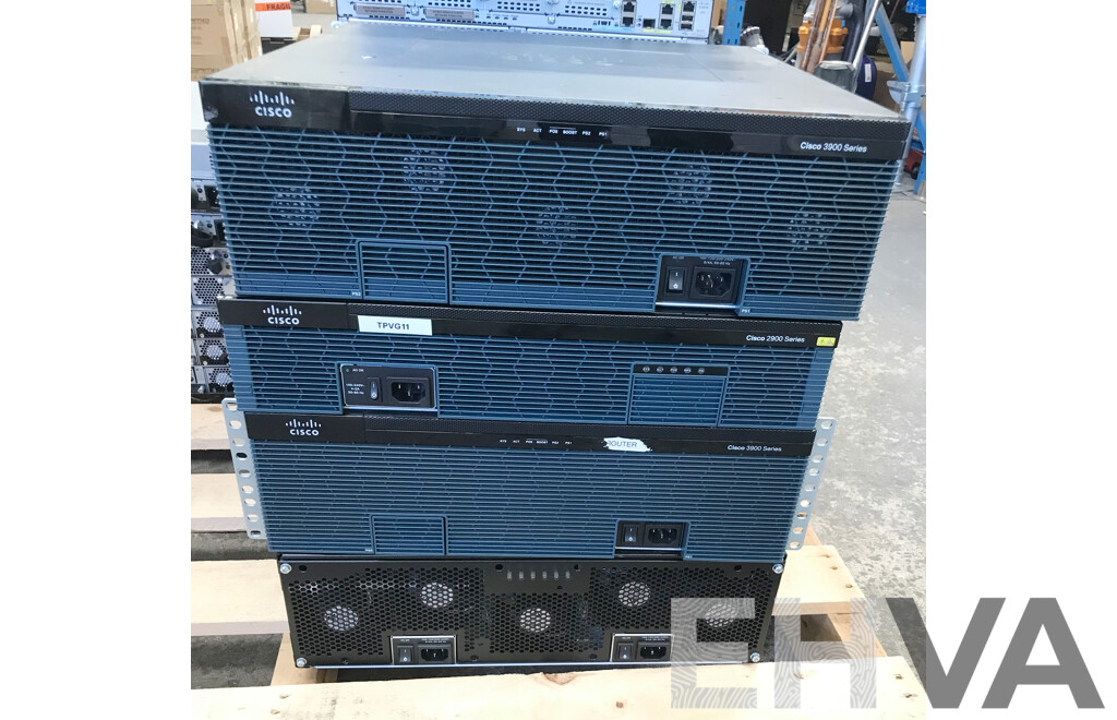 Cisco 3900 and 2900 Series Assorted Integrated Service Routers - Lot of 4