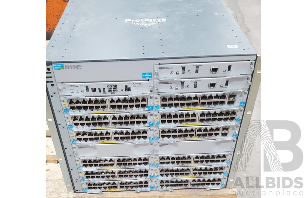 HP (J9091A) E8212 zl Switch Chassis with Modules