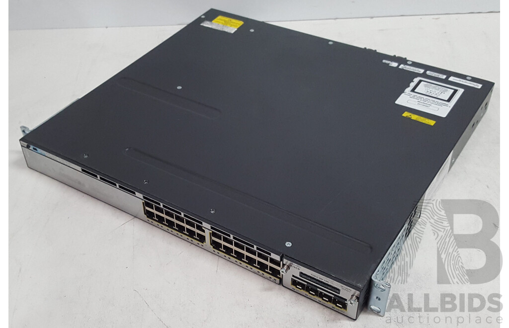 Cisco (WS-C3750X-24P-S) Catalyst 3750-X Series PoE+ 24-Port Gigabit Ethernet Switch