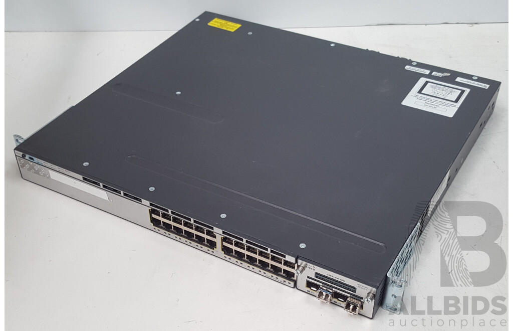 Cisco (WS-C3750X-24T-S) Catalyst 3750-X Series 24-Port Gigabit Managed Switch