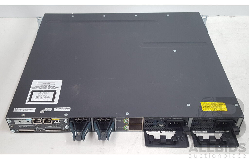 Cisco (WS-C3750X-24T-S) Catalyst 3750-X Series 24-Port Gigabit Managed Switch