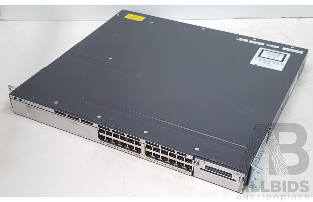 Cisco (WS-C3750X-24T-S) Catalyst 3750-X Series 24-Port Gigabit Managed Switch