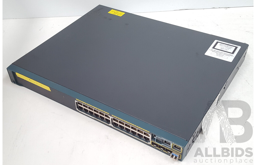 Cisco (WS-C2960S-24PS-L) Catalyst 2960-S Series PoE+ 24-Port Gigabit Ethernet Switch