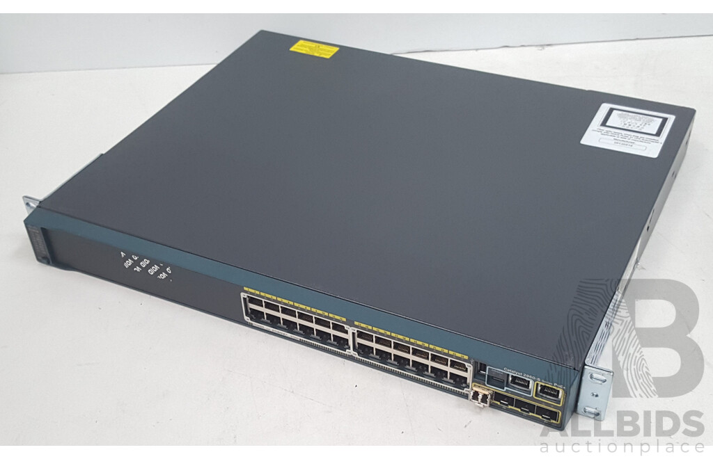 Cisco (WS-C2960S-24PS-L) Catalyst 2960-S Series PoE+ 24-Port Gigabit Ethernet Switch