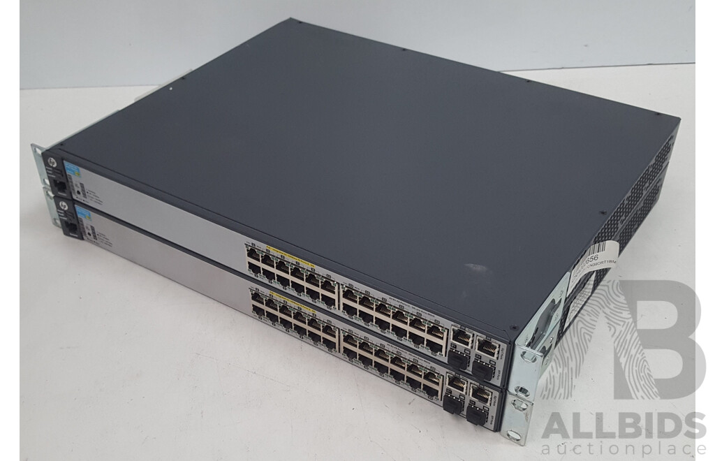 HP (J9625A) 2620-24 PoE+ 24-Port Switch - Lot of Two