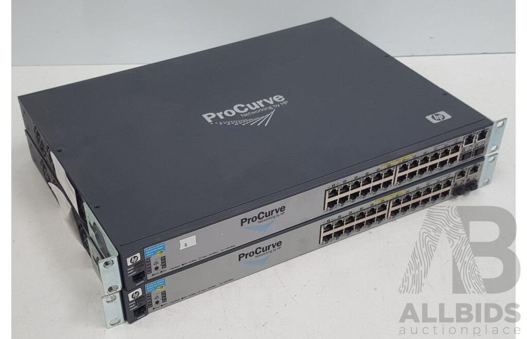 HP (J9087A) ProCurve 2610-24-PWR 24-Port PoE Switch - Lot of Two