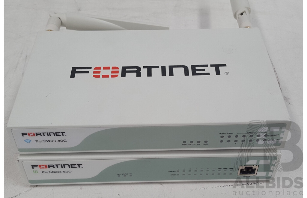 Fortinet Assorted Network Security Appliances - Lot of Two