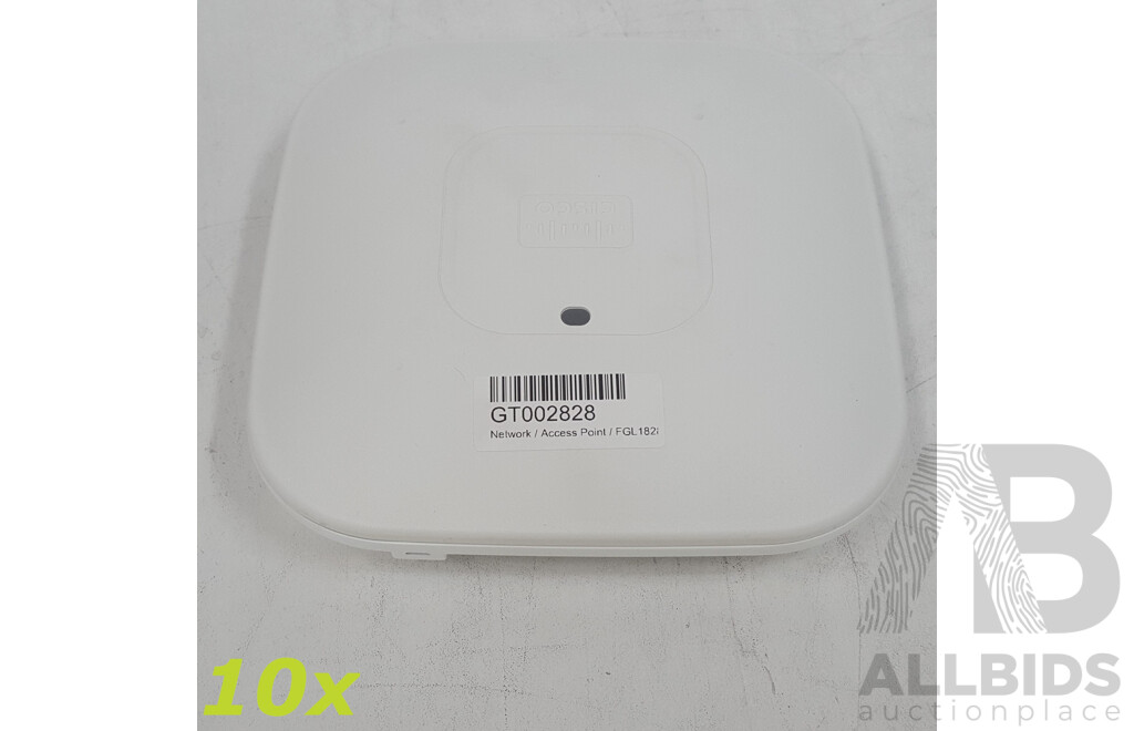 Cisco (AIR-CAP2602I-Z-K9) Aironet 2600 Series 802.11n Dual Band Access Point - Lot of 10