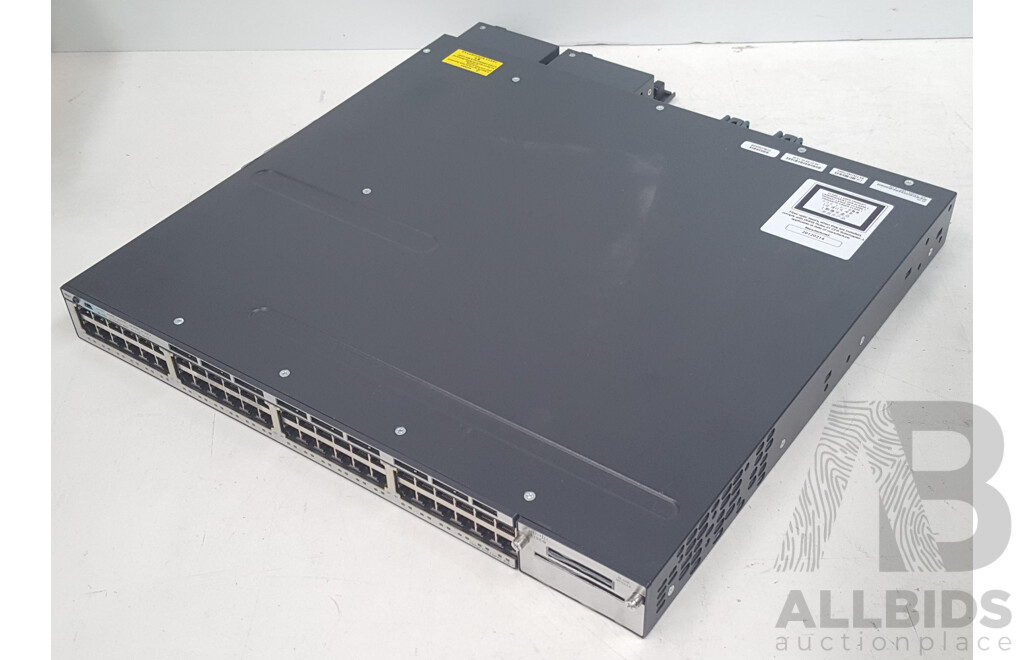 Cisco Catalyst (WS-C3750X-48PF-S) 3750-X Series PoE+ 48-Port Stackable Gigabit Ethernet Switch