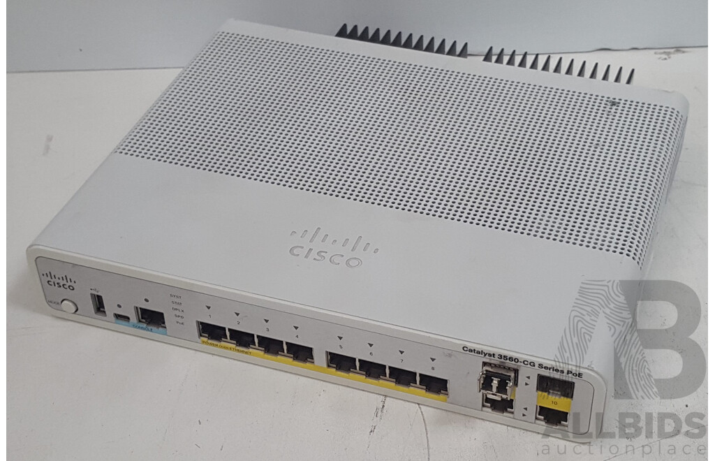 Cisco (WS-C3560CG-8PC-S) Catalyst 3560-CG Series PoE 8-Port Gigabit Ethernet Switch