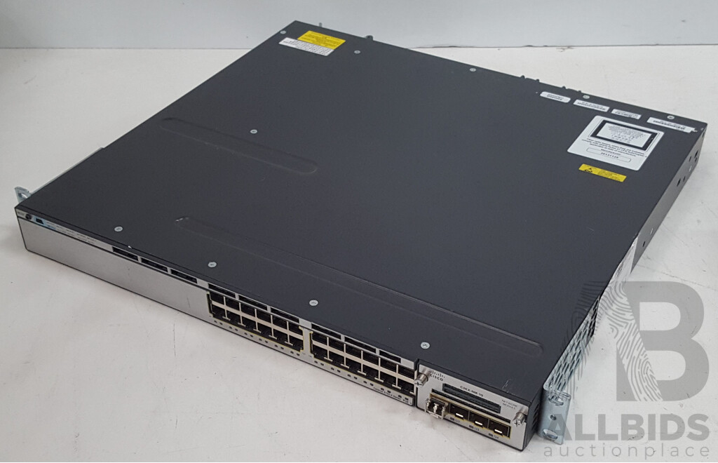 Cisco (WS-C3750X-24P-S) Catalyst 3750-X Series PoE+ 24-Port Gigabit Ethernet Switch