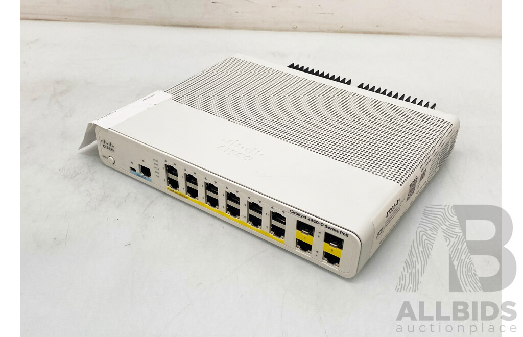 Cisco (WS-C2960C-12PC-L) Catalyst 2960-C Series 8-Port Fast Ethernet PoE Switch