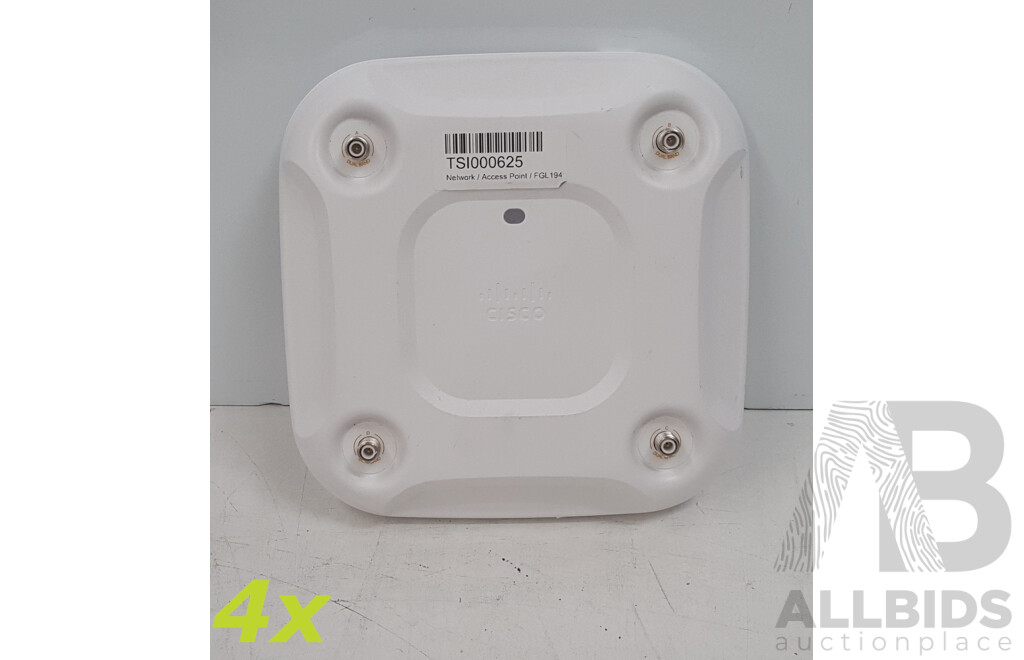 Cisco (AIR-CAP3702E-Z-K9) Aironet 3700 Series 802.11ac Dual Band Access Point - Lot of Four