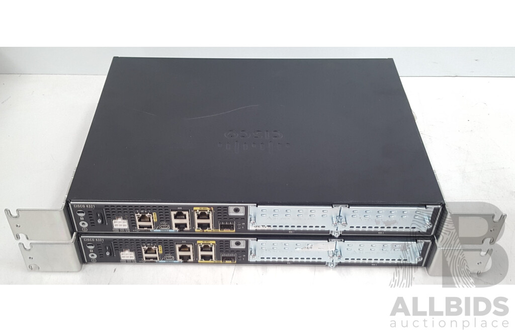 Cisco (ISR4321/K9) 4300 Series Integrated Services Router - Lot of Two