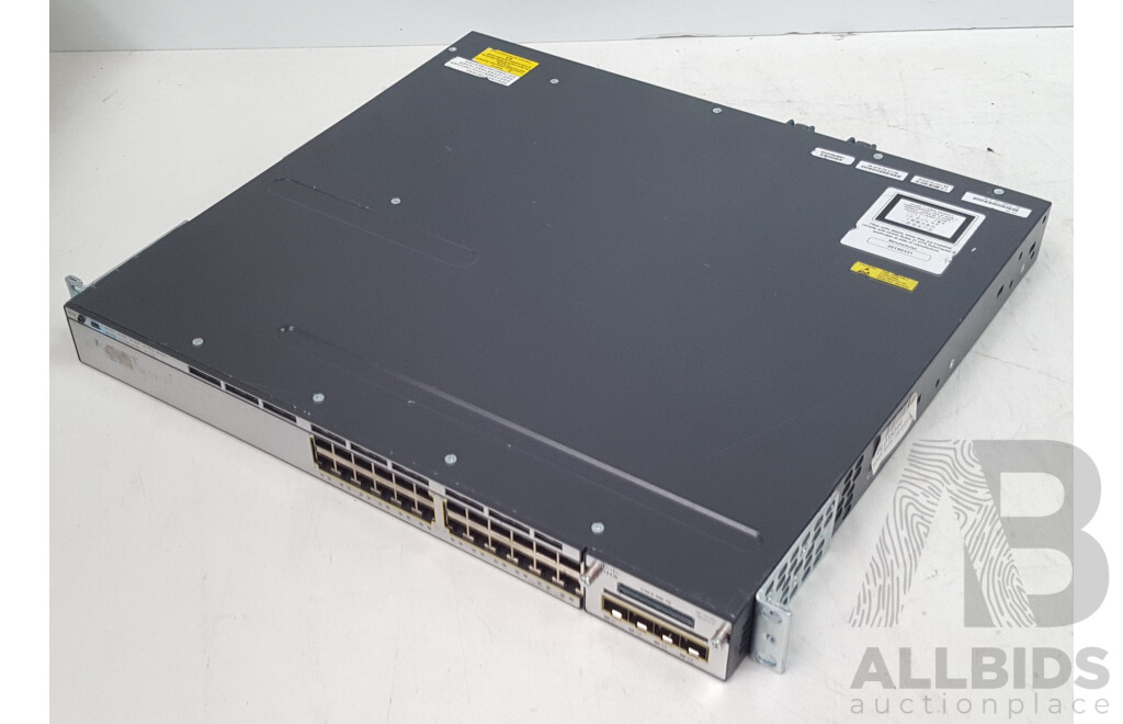 Cisco (WS-C3750X-24T-S) Catalyst 3750-X Series 24-Port Gigabit Managed Switch