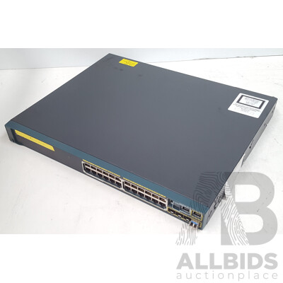 Cisco (WS-C2960S-24PS-L) Catalyst 2960-S Series PoE+ 24-Port Gigabit Ethernet Switch