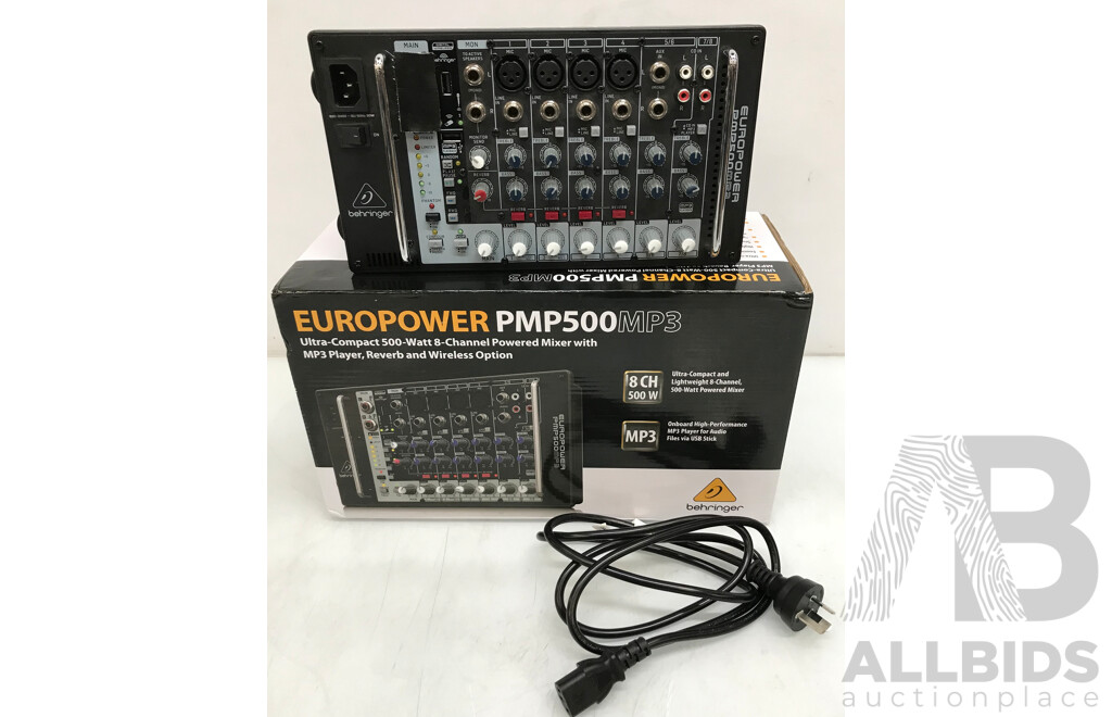 Behringer Europower (PMP500MP3) 8-Channel Powered Mixer