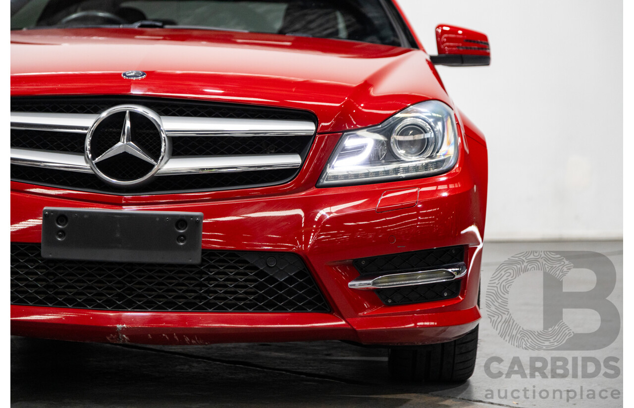 07/2013 Mercedes Benz C250 CDI BE AMG Package W204 MY12 2D Coupe Fire Opal Red Turbo Diesel 2.1L