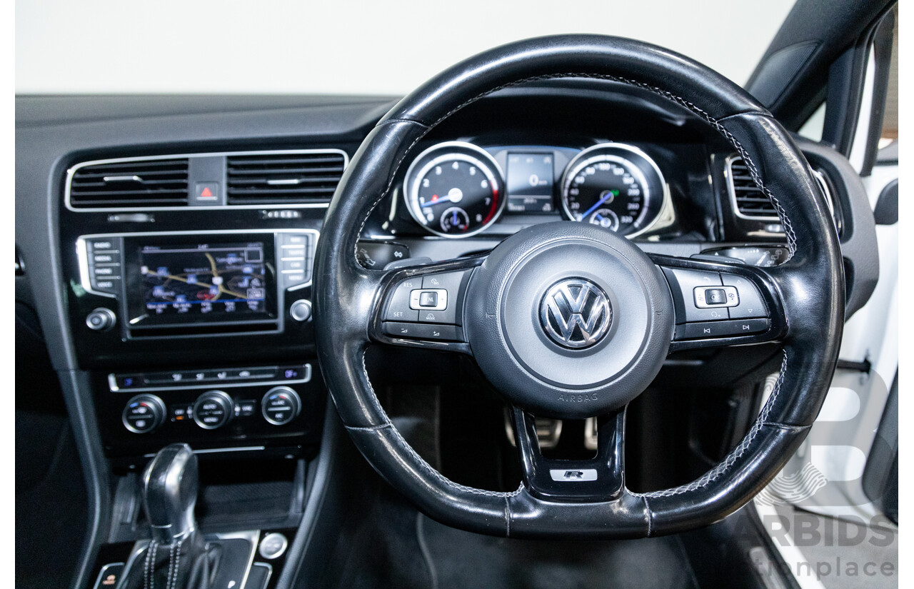 02/2015 Volkswagen Golf R (AWD) MK7 AU MY15 5D Hatchback White Turbo 2.0L