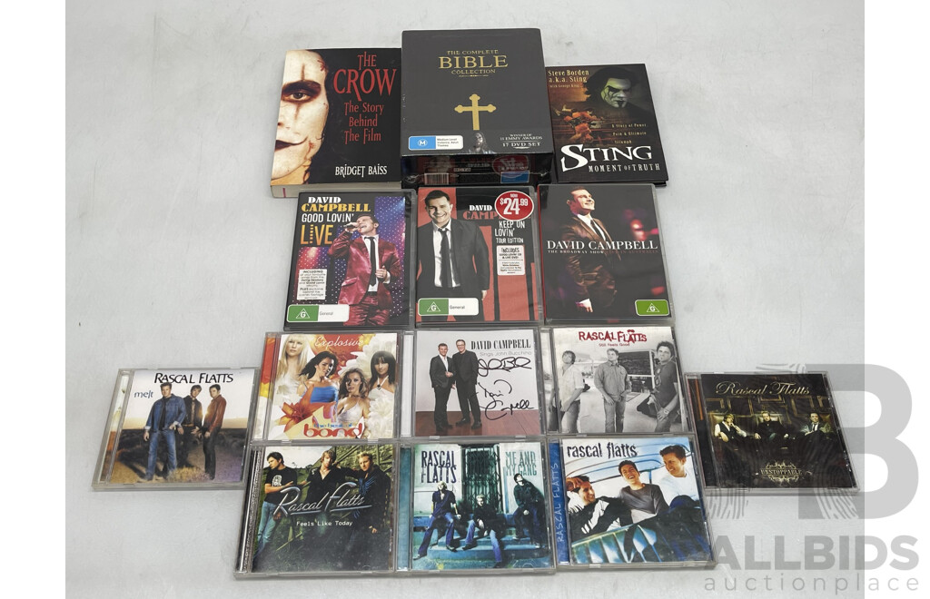 Assorted CDs, Music DVDs and Books - Lot of 14
