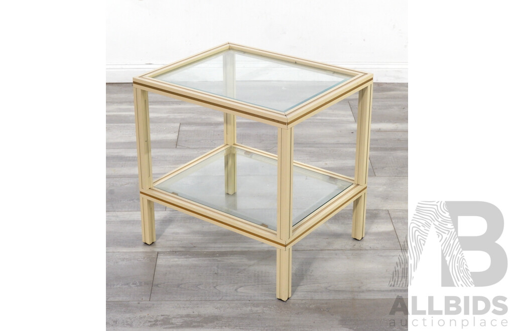 Piere Vendel Glass Top Occasional Table