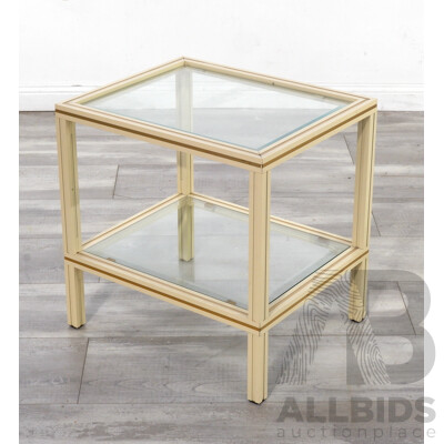 Piere Vendel Glass Top Occasional Table