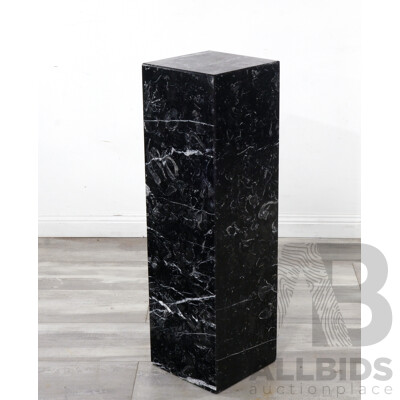 Black Italian Marble Pedestal