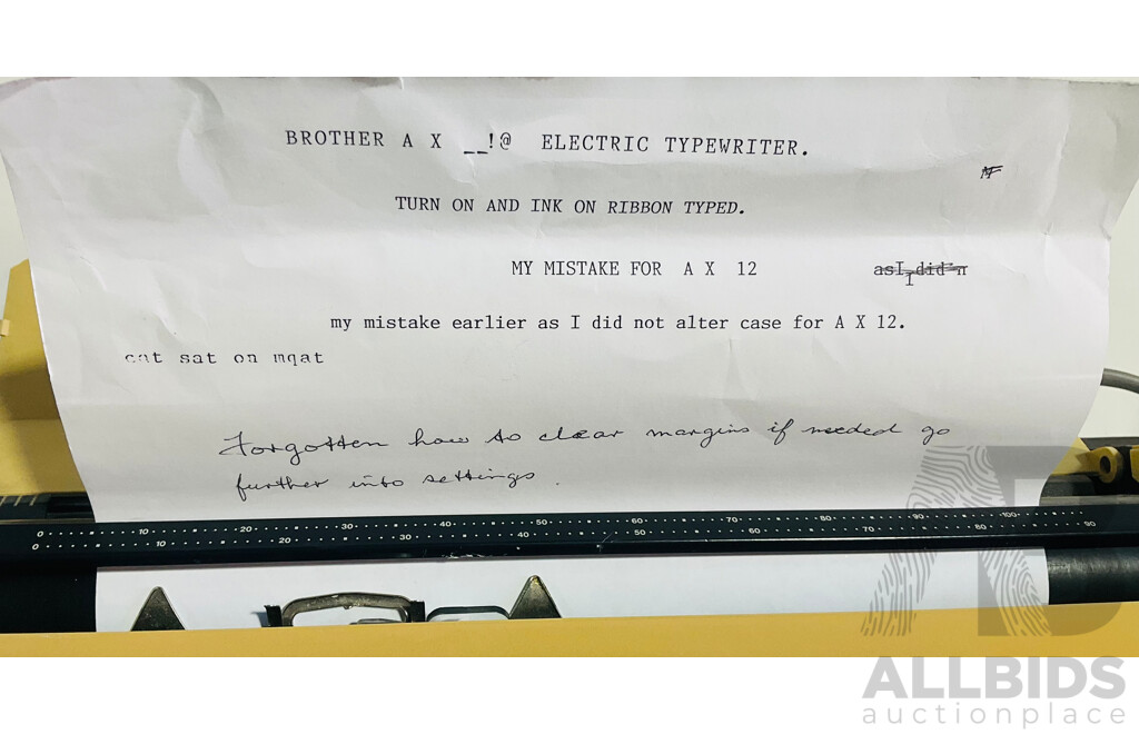 Vintage Electric Brother AX-12 Typewriter