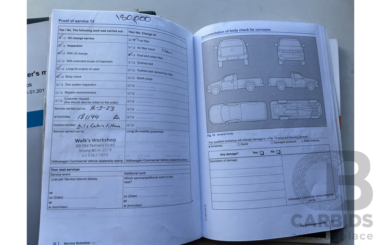 12/2015 Volkswagen Amarok Tdi420 Highline (4x4) 2H MY15 Dual Cab Utility White 2.0L