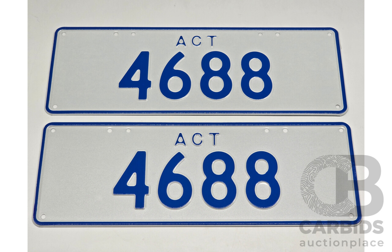 ACT 4-Digit Number Plate - 4688