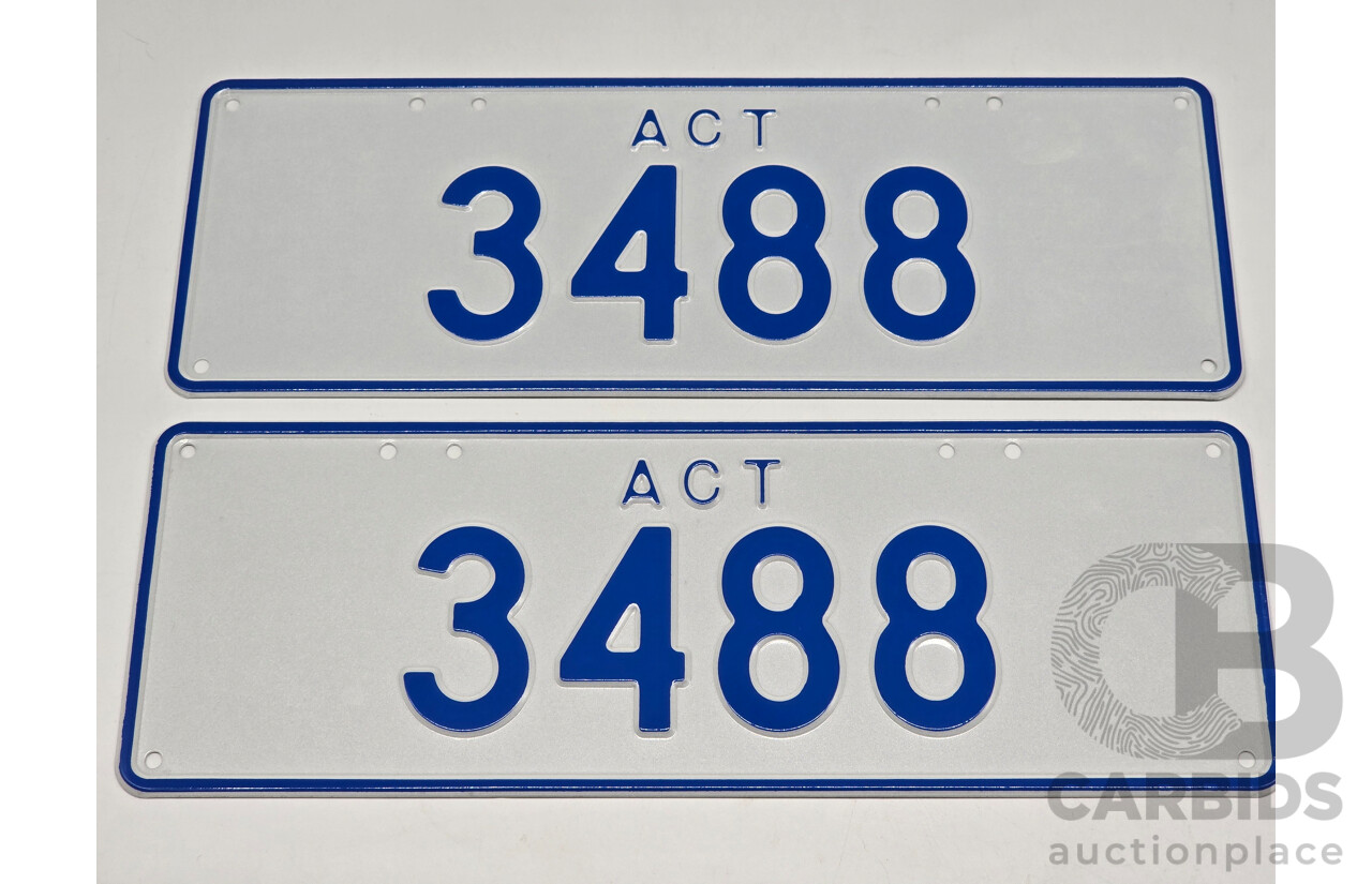 ACT 4-Digit Number Plate - 3488