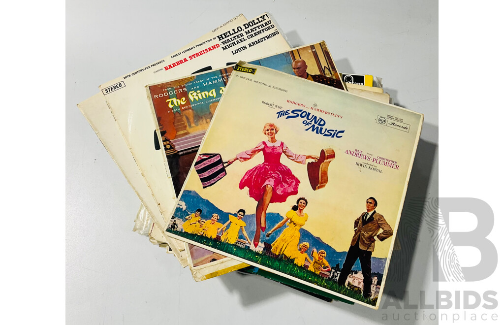 Collection of Vintage LPs Including the Sound of Music, the King and I, Harry Secombe, Bing Crosby and More