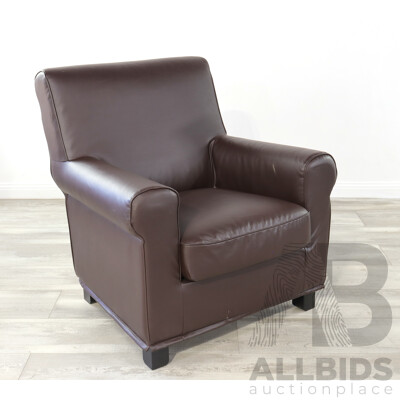 Leather Club Style Armchair