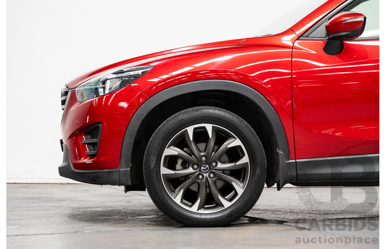 11/2015 Mazda CX-5 Akera (AWD) Series 2 KE MY15 4d Wagon Soul Red Metallic Twin Turbo Diesel 2.2L
