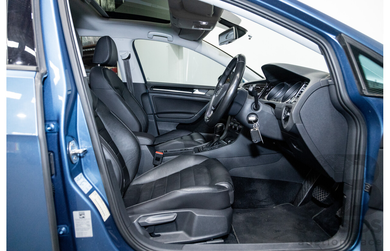 6/2014 Volkswagen Golf 110 TDI Highline AU MK7 MY14.5 5d Hatchback Pacific Blue Metallic Turbo Diesel 2.0L
