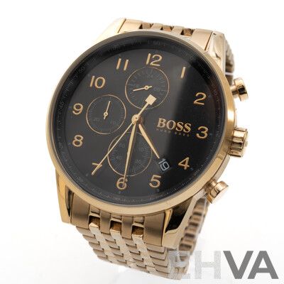 Hugo Boss HB. 306 1.34 2992 Mens Gold Tone Dress Watch