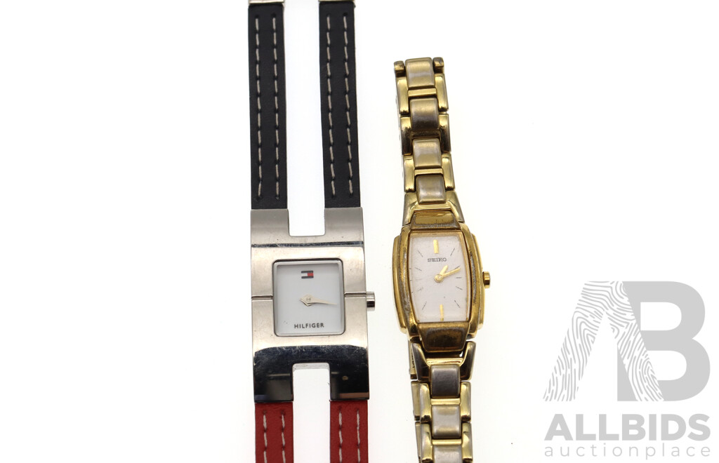 Seiko 1N00-0GA0 & Tommy Hilfiger F80132 Ladies Dress Watches