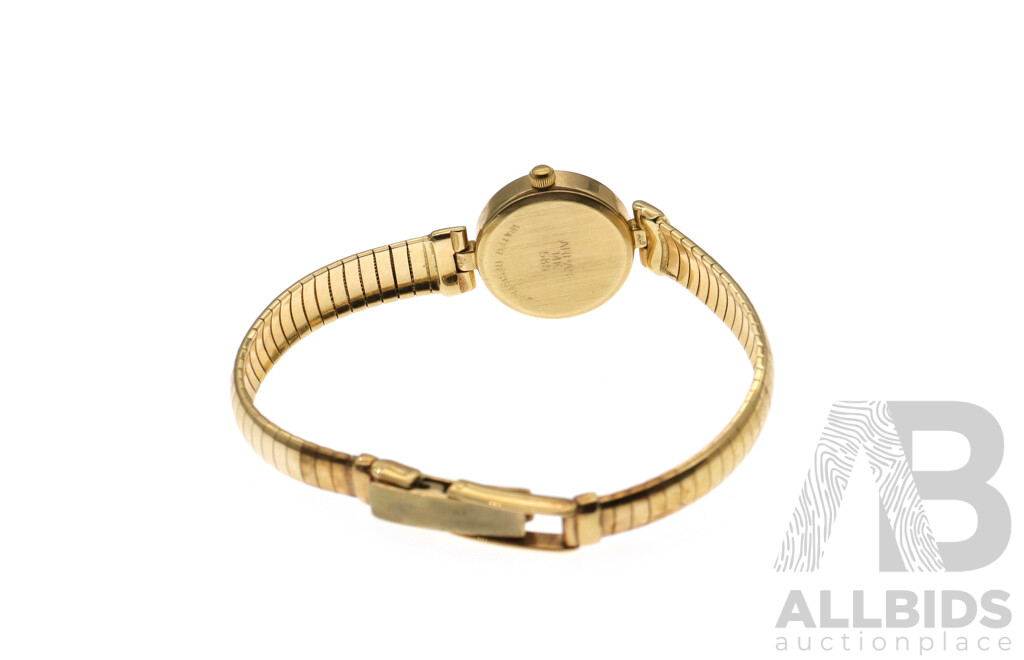 Arpas 14ct Yellow Gold Ladies Watch Including Band, Both Hallmarked 585, 25.0 Grams