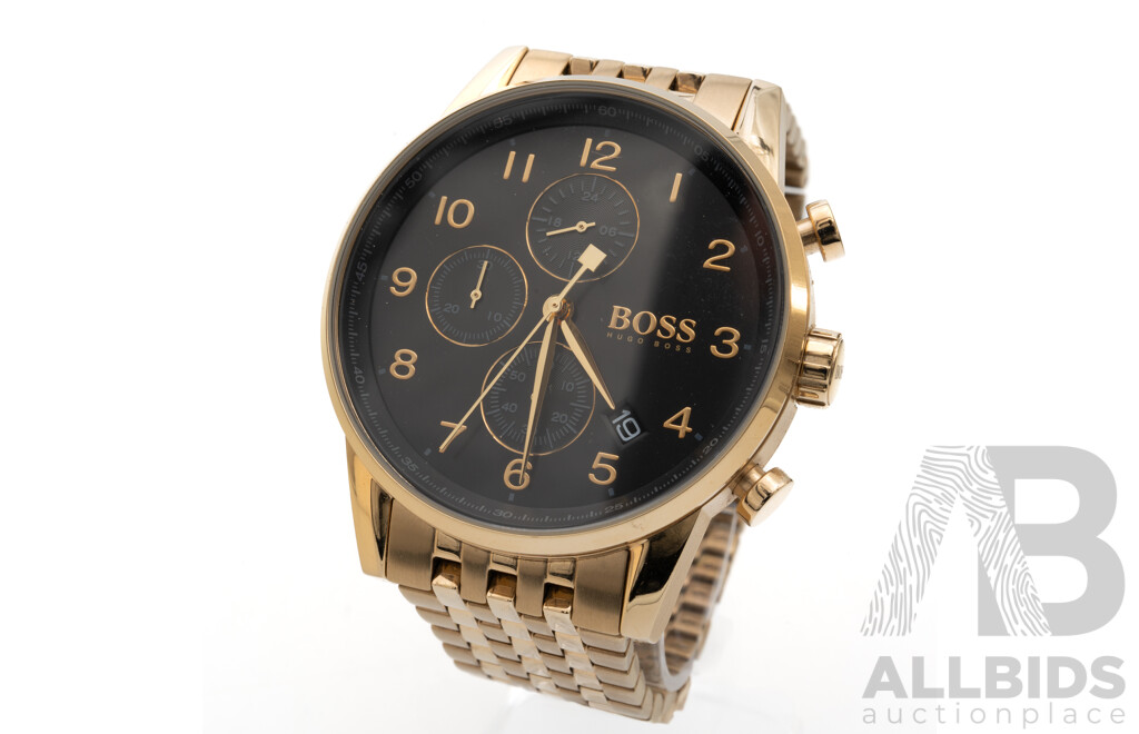 Hugo Boss HB. 306 1.34 2992 Mens Gold Tone Dress Watch