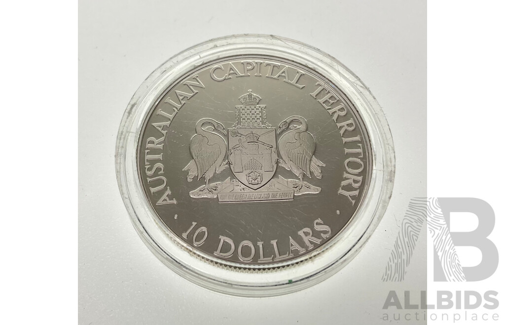 Australian 1993 Silver Proof Ten Dollar Coin, Australian Capital Territory .925
