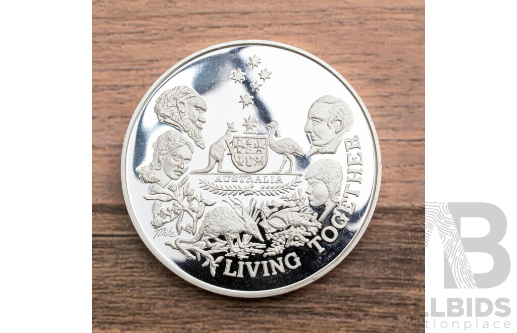 Australian 1988 Silver Bicentennial Living Together Coin .925
