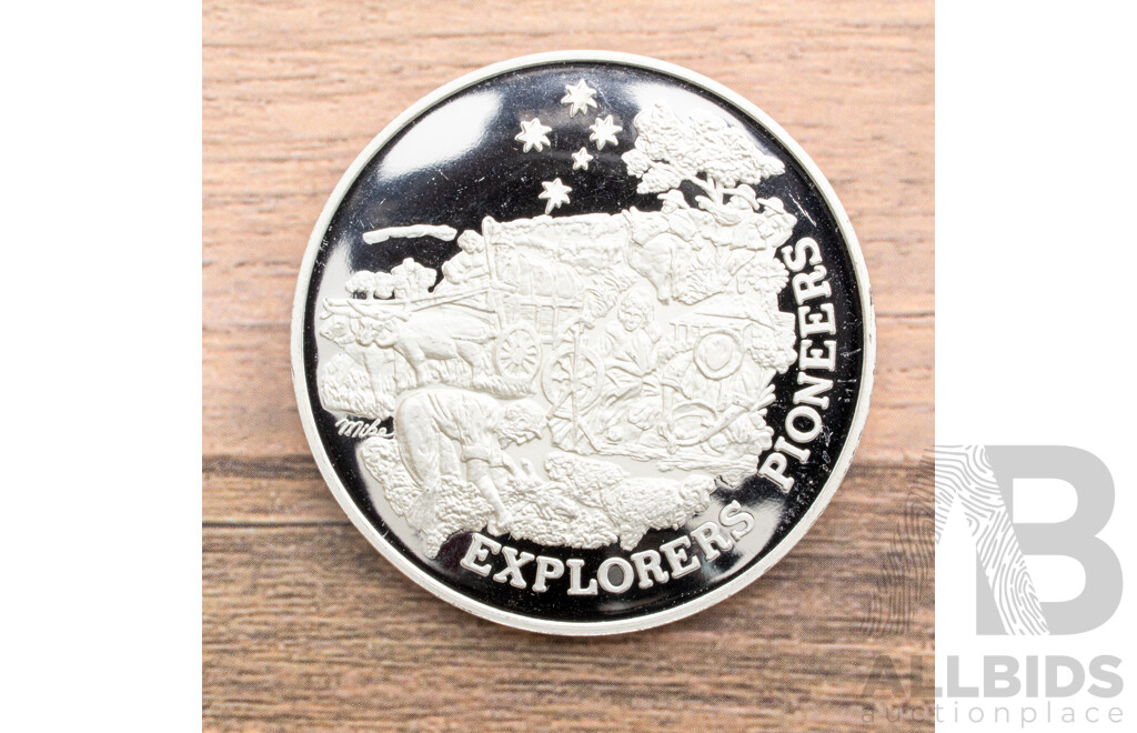 Australian 1988 Silver Bicentennial Explorers Pioneers Coin .925