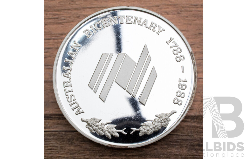 Australian 1988 Silver Bicentennial Explorers Pioneers Coin .925