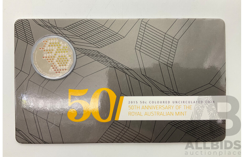 Australian RAM 2015 Commemorative Fifty Cent Coin, RAM 50th Anniversary