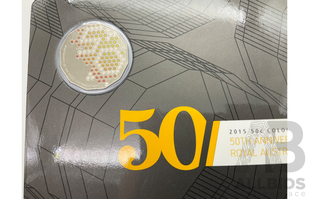 Australian RAM 2015 Commemorative Fifty Cent Coin, RAM 50th Anniversary