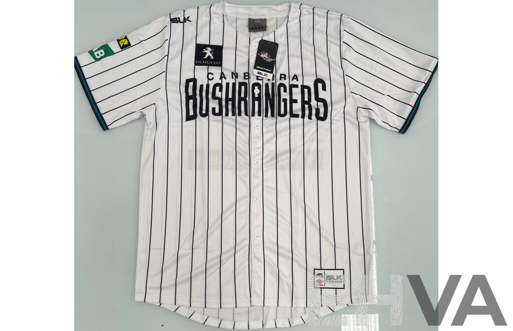 Canberra Cavalry 'Bushrangers' Commemorative Baseball Jersey - Brand New - Lot of 2