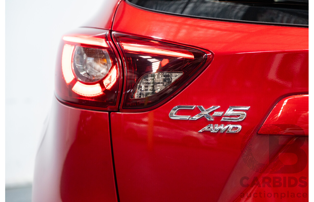 7/2015 Mazda CX-5 Akera (AWD) Series 2 KE MY15 4d Wagon Soul Red Metallic Twin Turbo Diesel 2.2L
