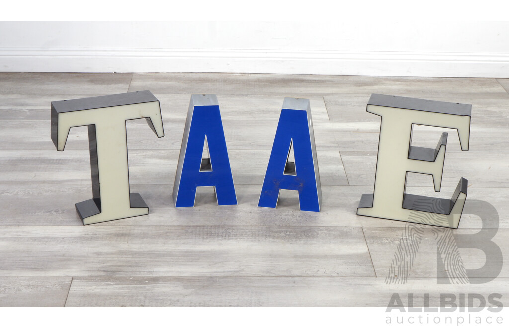 Collection of Four Perspex Letters