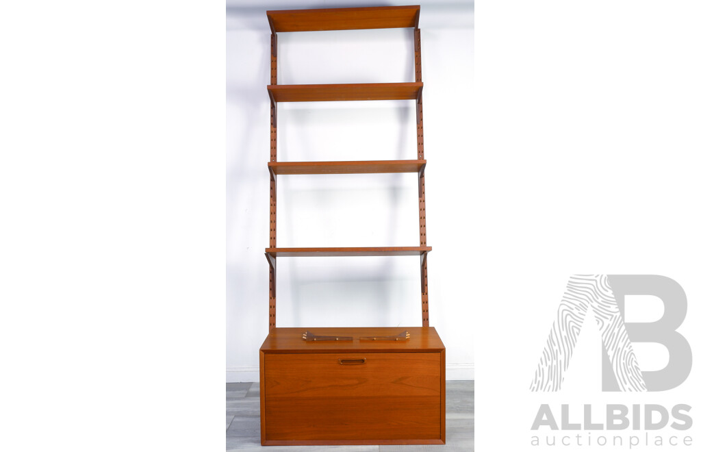 Cado Teak Wall Mounted Shelving Unit by Poul Cadovius