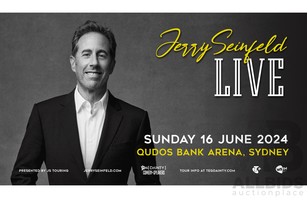 LIVE AUCTION 5 - Jerry Seinfeld, Live at Qudos Bank Arena. Corporate Suite for Four People
